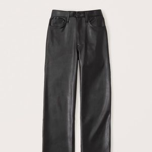 Abercrombie & Fitch The 90s Relaxed Fit High Rise Vegan Leather Pant